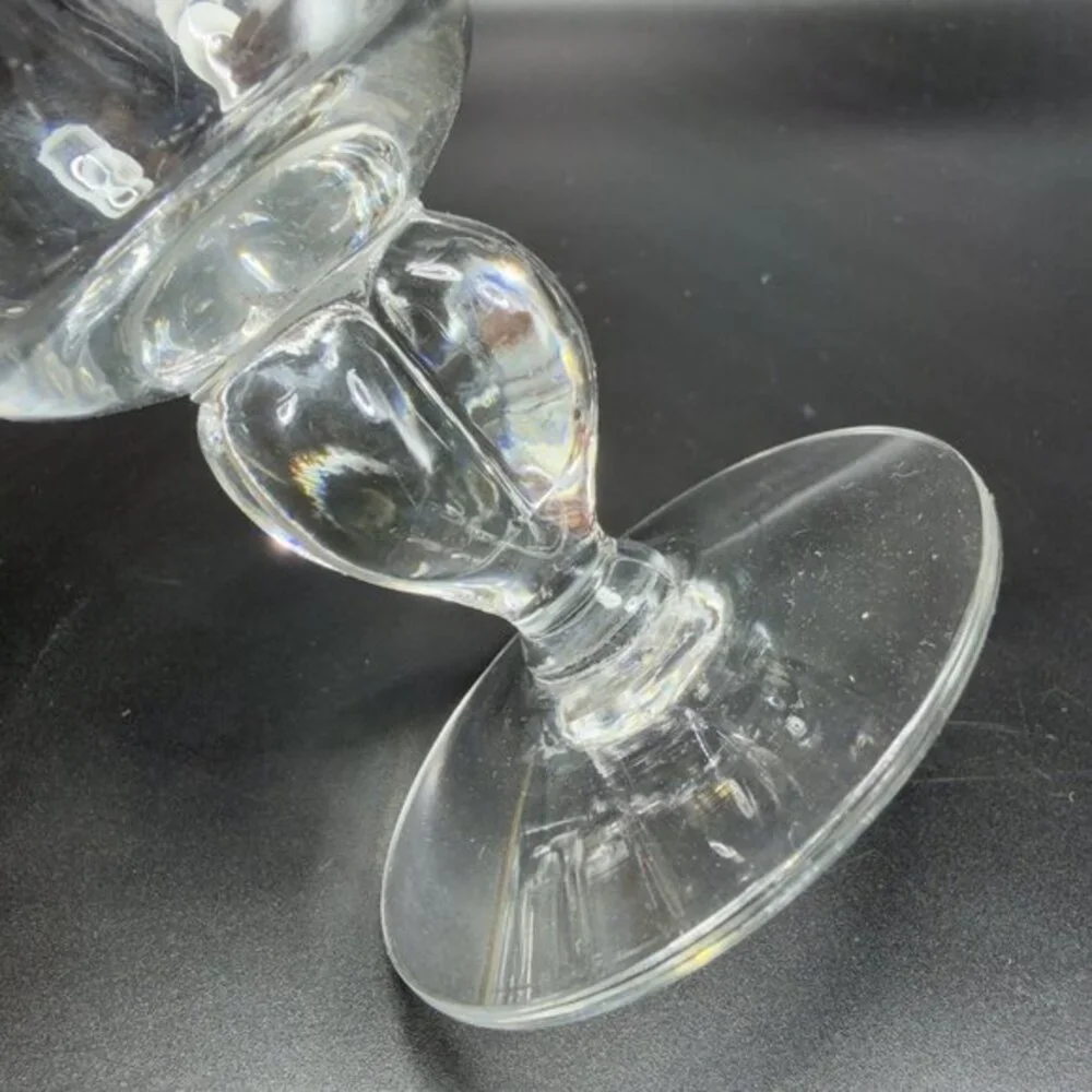 Vintage‎ Seneca Ingrid Clear Elegant 4.5inch Goblets Footed Cups Glasses Set 2